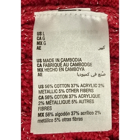 Style & Co Women's Cotton Cable-knit Crewneck Sweater size large - Picture 6 of 6